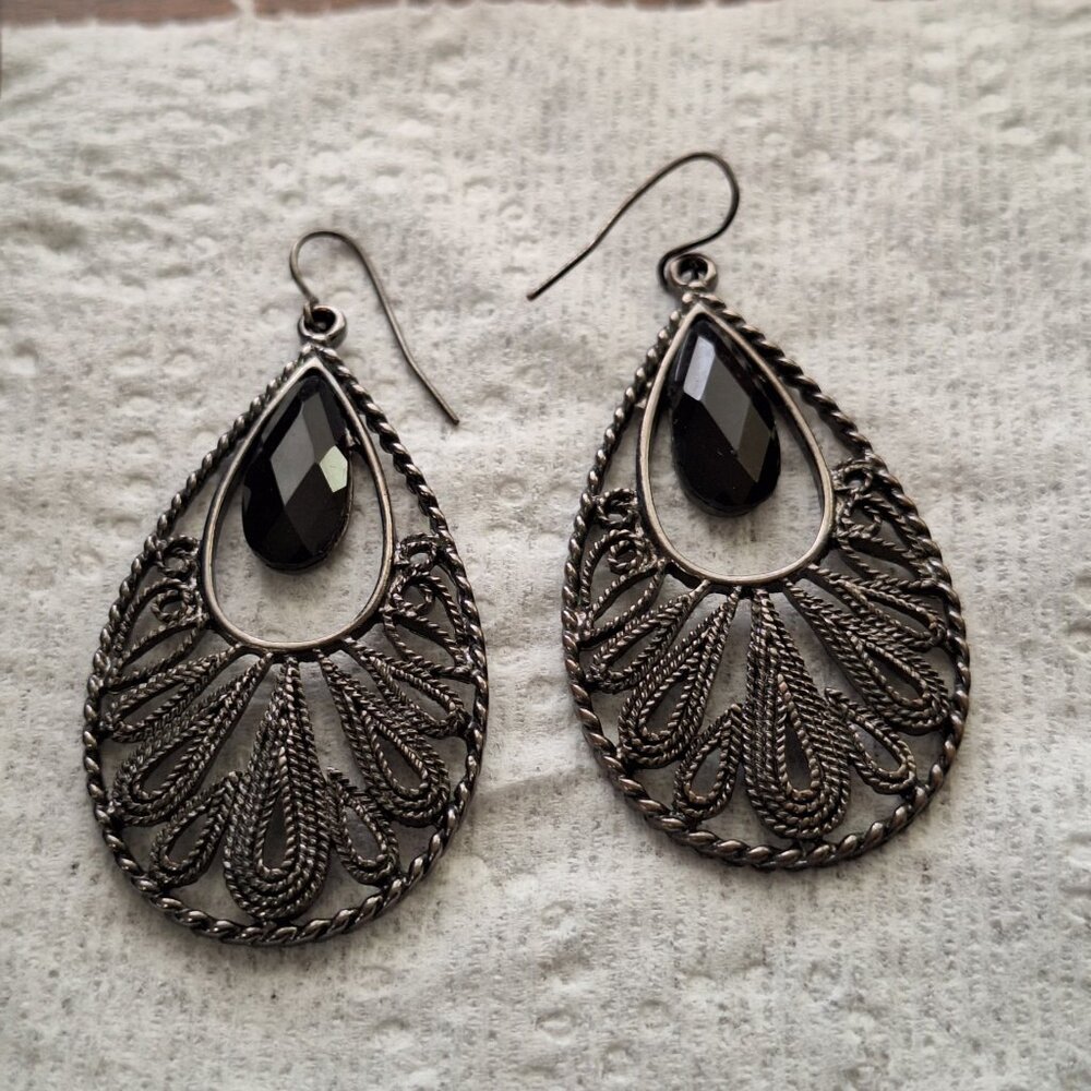 Premier Designs Filigree Teardrop Dangle Earrings